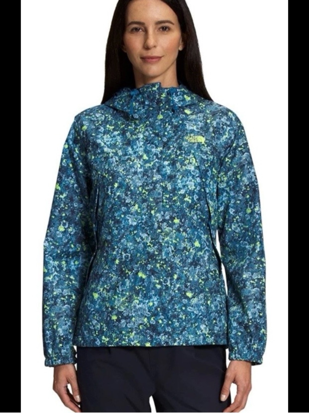 The North Face Antora Jacket Women's 3X Blue Green Speckled Lichen Rain Wind NWT